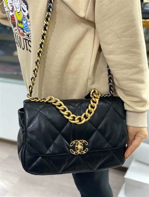 chanel 19 classic flap bag|Chanel 19 bag large.